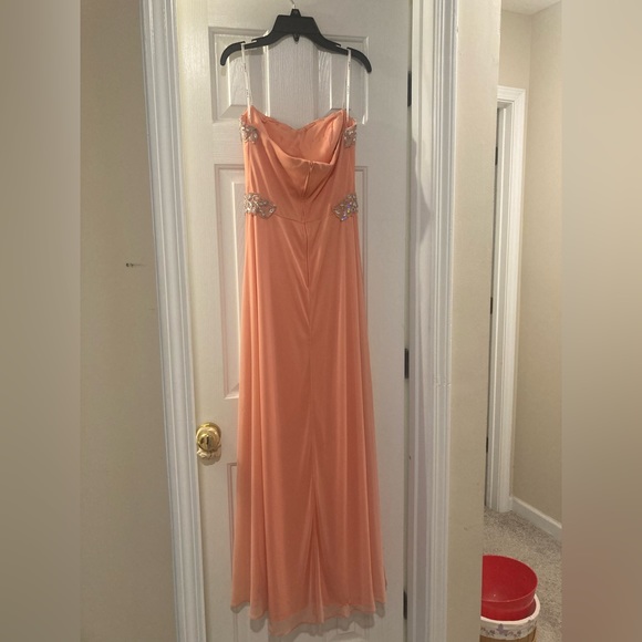 B. Darlin Stunning Retro Prom Dress Peach Color Size 9-10 - Picture 11 of 13